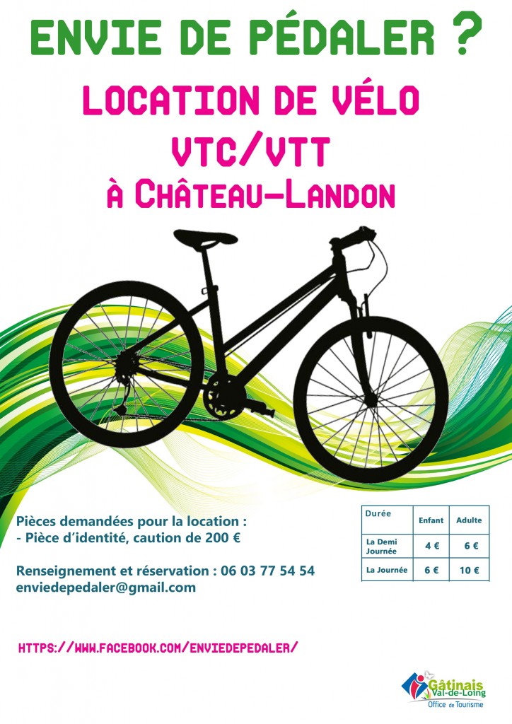 affiche location vélo