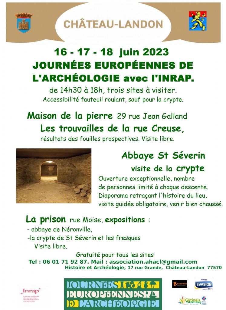 Journées archéo 2023 Château-Landon