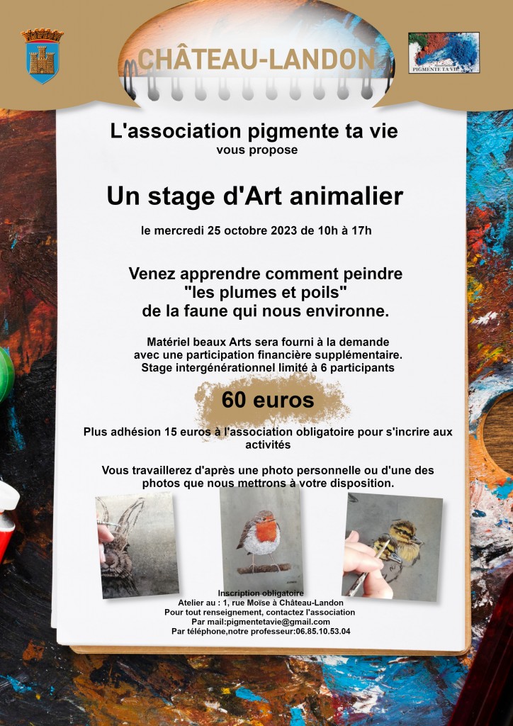 Stage Animalier 25 octobre 2023 Château-Landon