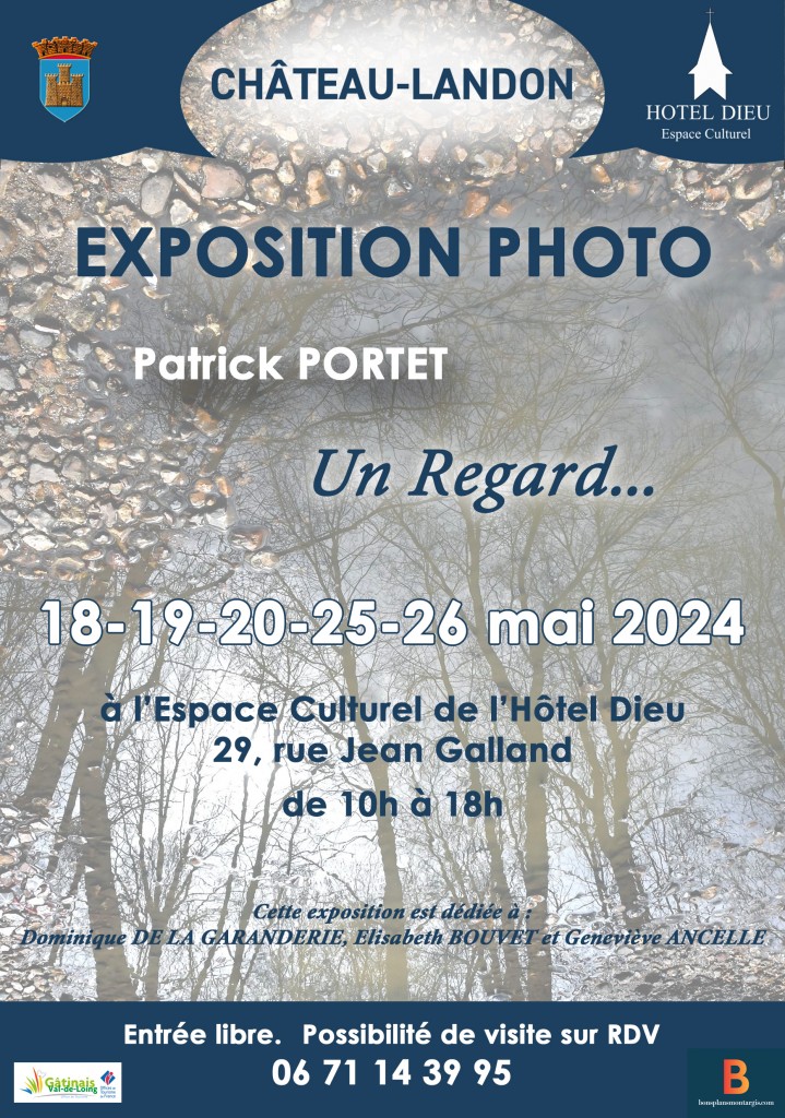 affiche Expo Photo PP 18 au 26 mai 2024 Château-Landon